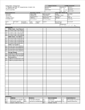 Sample of 1 Page, 4 Column with 3 Insurances  Encounter Form